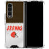 NFL Cleveland Browns White Striped Galaxy Z Fold4 5G Clear Case