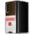 NFL Cleveland Browns White Striped Galaxy Z Fold4 5G Clear Case