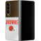 NFL Cleveland Browns White Striped Galaxy Z Fold4 5G Skin