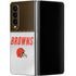 NFL Cleveland Browns White Striped Galaxy Z Fold4 5G Skin