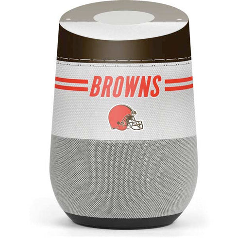 NFL Cleveland Browns White Striped Google Home Skin