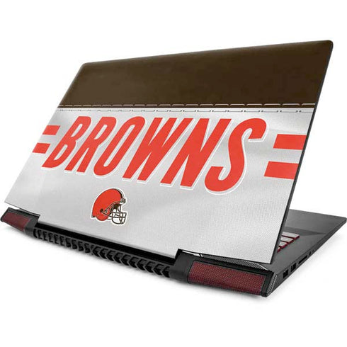 NFL Cleveland Browns White Striped Lenovo IdeaPad Skin