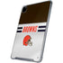NFL Cleveland Browns White Striped iPad Pro 12.9in (2020) Clear Case