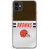 NFL Cleveland Browns White Striped iPhone 11 Clear Case