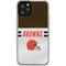 NFL Cleveland Browns White Striped iPhone 11 Pro Clear Case