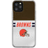 NFL Cleveland Browns White Striped iPhone 11 Pro Clear Case