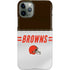 NFL Cleveland Browns White Striped iPhone 11 Pro Lite Case