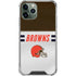 NFL Cleveland Browns White Striped iPhone 11 Pro Max Clear Case