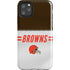 NFL Cleveland Browns White Striped iPhone 11 Pro Max Impact Case
