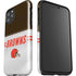 NFL Cleveland Browns White Striped iPhone 11 Pro Max Impact Case