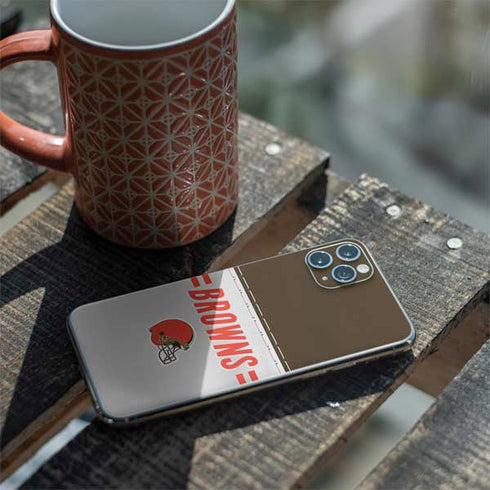 NFL Cleveland Browns White Striped iPhone 11 Pro Max Skin