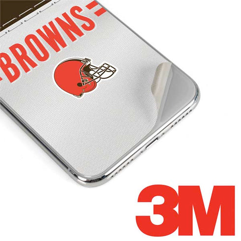 NFL Cleveland Browns White Striped iPhone 11 Pro Skin