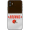 NFL Cleveland Browns White Striped iPhone 11 Skin