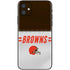 NFL Cleveland Browns White Striped iPhone 11 Skin