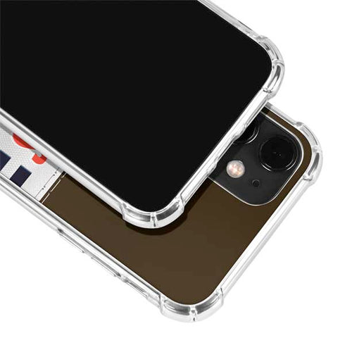 NFL Cleveland Browns White Striped iPhone 12 Clear Case