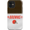 NFL Cleveland Browns White Striped iPhone 12 Impact Case