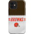 NFL Cleveland Browns White Striped iPhone 12 Impact Case