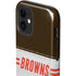 NFL Cleveland Browns White Striped iPhone 12 Impact Case
