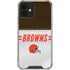 NFL Cleveland Browns White Striped iPhone 12 Mini Clear Case