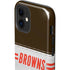 NFL Cleveland Browns White Striped iPhone 12 Mini Impact Case