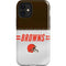 NFL Cleveland Browns White Striped iPhone 12 Mini Impact Case