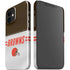 NFL Cleveland Browns White Striped iPhone 12 Mini Lite Case