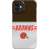 NFL Cleveland Browns White Striped iPhone 12 Mini Lite Case