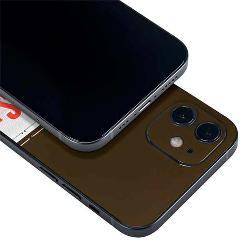NFL Cleveland Browns White Striped iPhone 12 Mini Skin