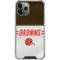 NFL Cleveland Browns White Striped iPhone 12 Pro Clear Case