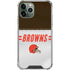 NFL Cleveland Browns White Striped iPhone 12 Pro Clear Case