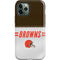 NFL Cleveland Browns White Striped iPhone 12 Pro Impact Case