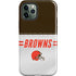 NFL Cleveland Browns White Striped iPhone 12 Pro Impact Case
