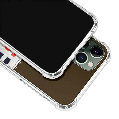 NFL Cleveland Browns White Striped iPhone 12 Pro Max Clear Case