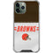 NFL Cleveland Browns White Striped iPhone 12 Pro Max Clear Case