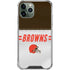 NFL Cleveland Browns White Striped iPhone 12 Pro Max Clear Case