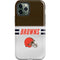 NFL Cleveland Browns White Striped iPhone 12 Pro Max Impact Case