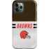 NFL Cleveland Browns White Striped iPhone 12 Pro Max Impact Case