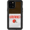 NFL Cleveland Browns White Striped iPhone 12 Pro Max Waterproof Case