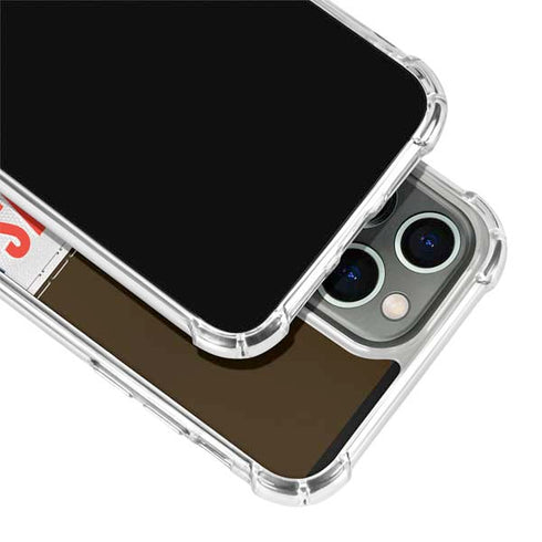 NFL Cleveland Browns White Striped iPhone 13 Pro Clear Case