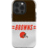 NFL Cleveland Browns White Striped iPhone 13 Pro Impact Case