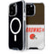 NFL Cleveland Browns White Striped iPhone 13 Pro Max MagSafe Case