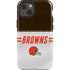 NFL Cleveland Browns White Striped iPhone 14 Impact Case