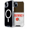 NFL Cleveland Browns White Striped iPhone 15 Plus MagSafe Case