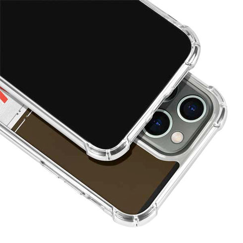 NFL Cleveland Browns White Striped iPhone 14 Pro Clear Case