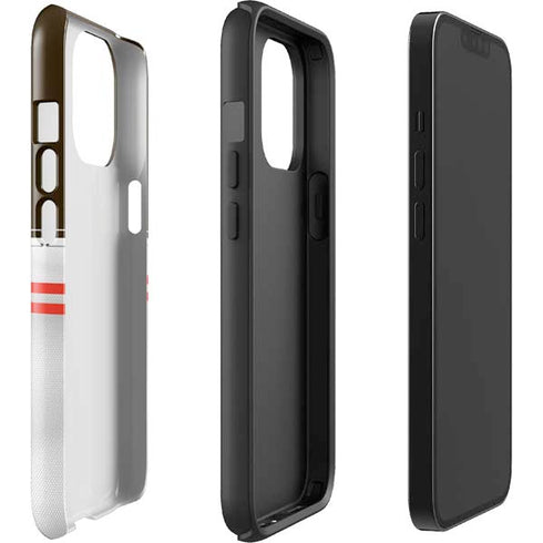 NFL Cleveland Browns White Striped iPhone 15 Pro Max Impact Case