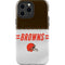 NFL Cleveland Browns White Striped iPhone 15 Pro Max Impact Case