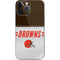 NFL Cleveland Browns White Striped iPhone 14 Pro Max Skin