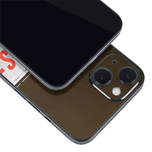 NFL Cleveland Browns White Striped iPhone 14 Skin