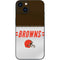NFL Cleveland Browns White Striped iPhone 14 Skin