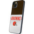 NFL Cleveland Browns White Striped iPhone 15 Skin